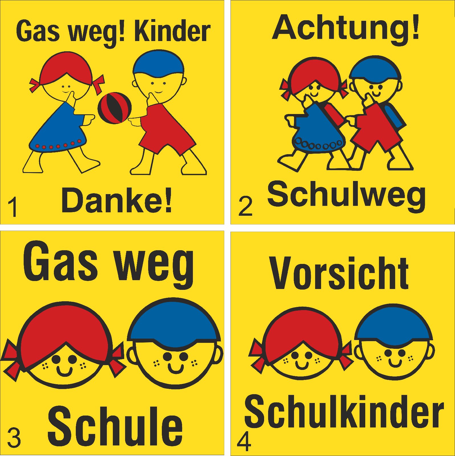 Schild Hinweis - Achtung Schulweg - Vorsicht Kinder ...