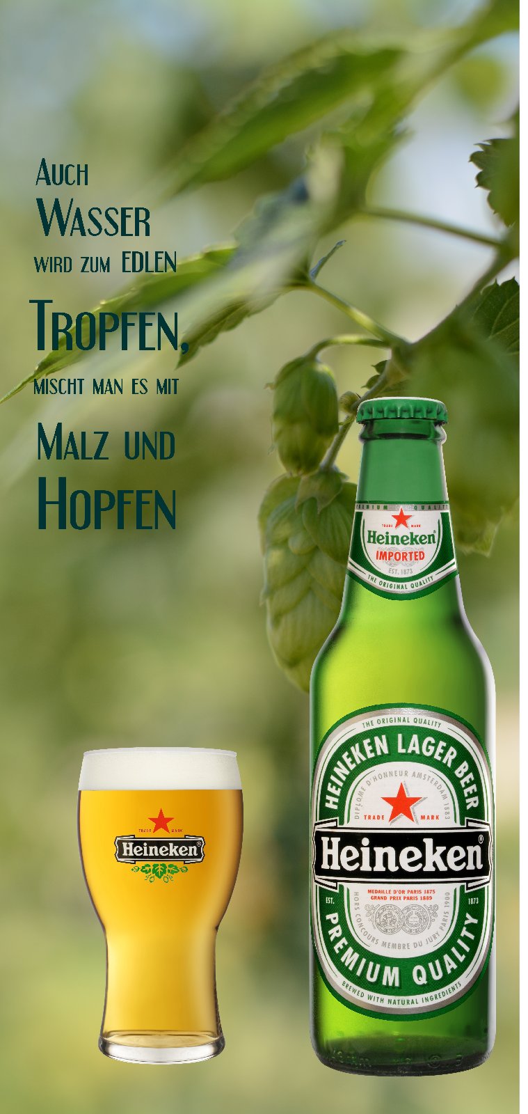Turposter Bier Turaufkleber Heineken Flasche Glas Werbung Hopfen Spruch 910tp Ebay